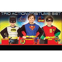 Boys Superhero Action Trio Costume Set - Small