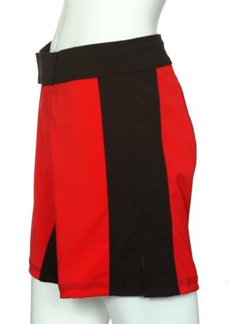 UN92 Women Stripe MMA Fight Shorts - Red/Black