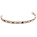 Men's Magnetic Therapy Bead Tungsten Bracelet Link Wrist CZ Silver Tone Black Rose Gold