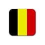 Belgium Flag Square Coasters (set of 4)