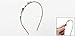 uxcell Faux Crystal Woman Lady Decor Coated Headband Hair Hoop Blue Gold Tone