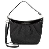 Women's Soho Pleated Black/Black Jacquard Convertible Shoulder: Black/Black Shoulder