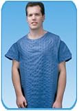 3/4 Open Blue Patient Gown -XXL