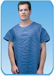 3/4 Open Blue Patient Gown -XXL