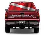 Dive Flag Full Sized Rear Window "See Thru" Graphic