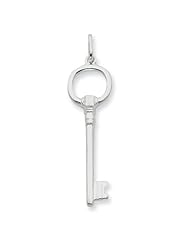 Old Fashioned Sterling Silver Key Charm - 1 1/4 Inch