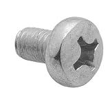 Zinc Plated Steel Pan Head Phillips Machine Screw M5, 10mm L, D7985A (Pack of 100)