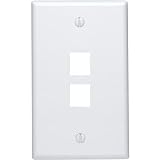 Wallplt 2port Wht