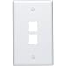 2 Port Wall Plate White