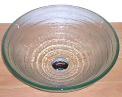 Bathroom Glass Vessel Lavatory Pedestal Sink Bowl A41.1