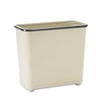 United Receptacle Fire-Safe Wastebasket, Rectangular, Steel, 7.5gal, Almond