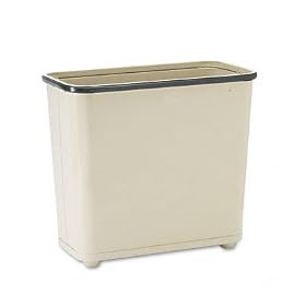 Rectangular Wastebasket, 30 Quart, Fire Safe Steel, 17x8x15, Almond URIWB30RAL by United Receptacle
