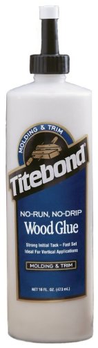 12 Pack Franklin 2404 Titebond No-Run, No-Drip Wood Glue for Molding & Trim - 16-oz Bottle