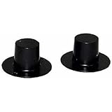 Top Hat - Black Plastic - 24 x 15mm