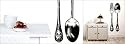 Wandsticker - Atelier Ni - Cutlery - Besteck als Wanddeko im Esszimmer oder der K&uuml;che - 2 sehr gro&szlig;e Besteckelemente - Wandtattoo Wandaufkleber Aufkleber Home-Sticker Homesticker