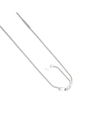 14k White Gold Adjustable Popcorn Chain Necklace 1.3mm 16-22"