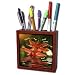 SmudgeArt Fractalius Flower Designs - Christmas Cactus - Tile Pen Holders-5 inch tile pen holder