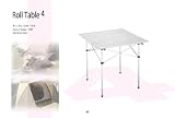 CHRISTMAS SPECIAL (1) WATER-PROOF LED FLASHLIGHT INCLUDED-4-Person Roll-Up Aluminum Table-2 Years Warranty-High Quality Product