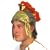 Roman Helmet Plastic with Hair