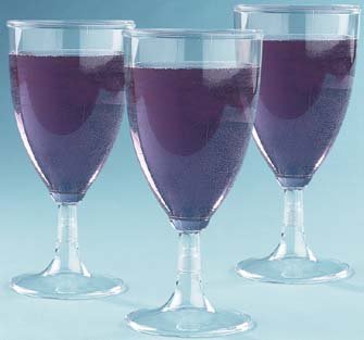 Plastic Wine Glasses 8oz 25 Count Box