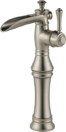 Delta Faucet 798LF-SS Cassidy Single Hole-Single Handle Channel Spout with Riser, Stainless