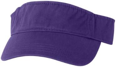 Valucap Women's Bio-Washed Visor, Purple, ADJ