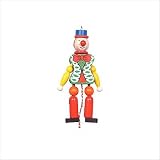 Alexander Taron 1582 Wooden Green Clown Jumping Jack Toy