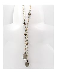 Japanese silk cord Smoky Quartz Necklace