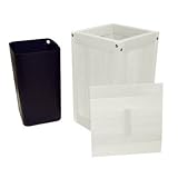 Prairie Leisure Design 91-004-191 Waste Receptacle with Liner - Satin White