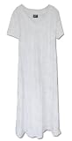 Plus Size V-Neck Long Dress - Palm Trees Hawaiian Aloha Caftan/Kaftan Style Wedding White Dress