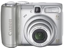 Canon PowerShot A580 Digital Camera -Silver (8.0MP, 4xOptical Zoom) 2.5" LCD