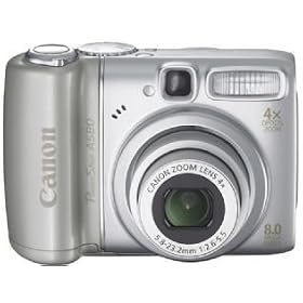 Canon PowerShot A580 Digital Camera -Silver (8.0MP, 4xOptical Zoom) 2.5" LCD