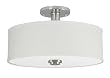 Good Earth Lighting H4215-BN-LIN-I Valencia 15-Inch Semi-Flush No Trim With Linen Shade, 27W GU24, Brush Nickel
