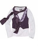 Epic Threads Girls Sequin Vest, Tee & Scarf Set
