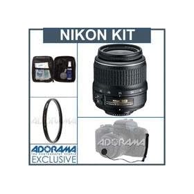 Nikon 18-55mm f/3.5-5.6G ED II AF-S DX Wide Angle Lens - Nikon U.S.A. Warranty - Accessory Bundle with Tiffen 52mm UV Filter, Lens Cap Leash, Professional Lens Cleaning Kit