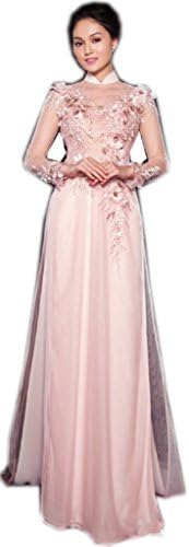 Udesignwecustomize Vietnamese Traditional Dress Ao Dai Mesh Small Ivory