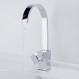 IMAGE OF Single Handle Centerset Bathroom Vessel Sink Faucet with Swivel Spout, Chrome