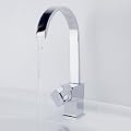Single Handle Centerset Bathroom Vessel Sink Faucet with Swivel Spout, Chrome