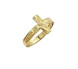 14k Crucifix Ring - Size 7.0