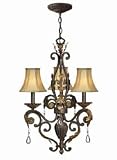 Hinkley Lighting 4892SU Summerstone Veranda Wrought Iron Three Light Down Lighting Mini Chandelier f