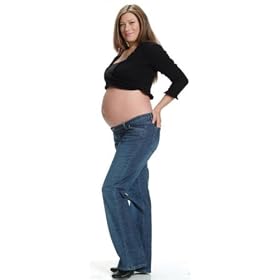 Low Rise Zip Up Maternity Jeans