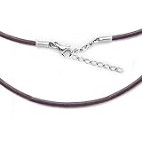 Schmuck-Pur Echt Silber Lederband braun 2 mm div. Längen