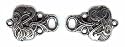 Pewter Drage (Dragon) Bodice or Shirt Ties - One Pair