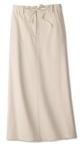 Vintage Denim Paperbag Waist Skirt, Stone, 8