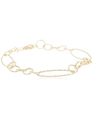 14K Yellow Gold Italian D-Cut Bracelet, 7.25"