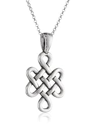 Sterling Silver Celtic Knot Pendant Necklace, 18"