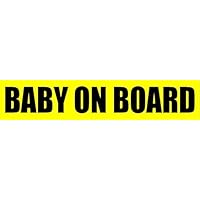 BABY ON BOARD Bumper Sticker Decal Sign to Achieve No Tailgating. Fits Bumper / Window, Self-Adhesive but Removable for Easy Cleaning without Stains or Damage to Paint. Free Shipping