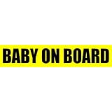 (Bonus Pack of Two) BABY ON BOARD Bumper Sticker Decal Sign to Achieve No Tailgating. Fits Bumper / Window, Self-Adhesive but Removable for Easy Cleaning without Stains or Damage to Paint. Free Shipping!