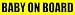 (Pack of Two) BABY ON BOARD Bumper Sticker Decal Sign to Achieve No Tailgating. Fits ...