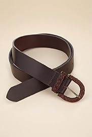 Leather Woven Buckle Jeans Belt